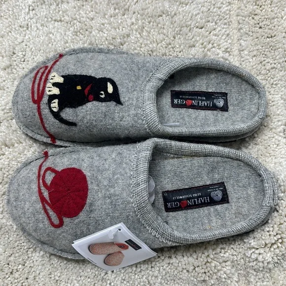 Haflinger Gray Women's Slippers - Picture 3 of 13